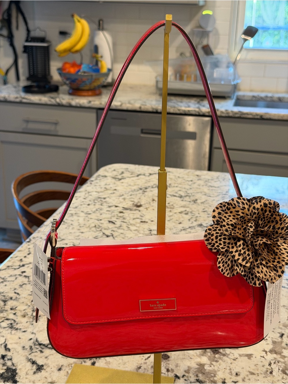 Kate Spade Bridget Shiny Leather Small Flap Shoulder Bag NWT